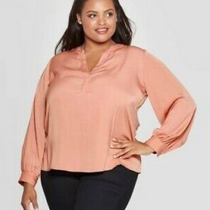 Ava & Viv Dusty Peach Blouse